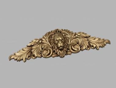 Symmetrycal onlays (Overlay with lion and acanthus leaves, NKS_1261) 3D models for cnc